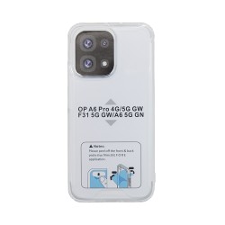 Capa de Silicone com Cantos Dura para Oppo A6 Pro 4G/5G Transparente